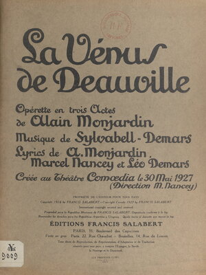 cover image of La Vénus de Deauville